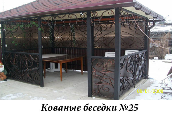 Эксклюзивные кованые беседки №25