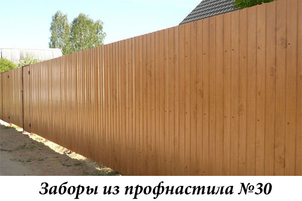 Заборы из профнастила №30