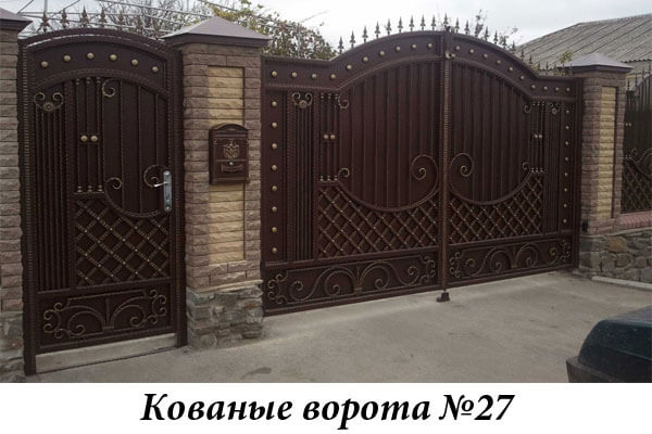 Эксклюзивные кованые ворота №27