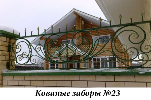 Эксклюзивные кованые заборы № 23