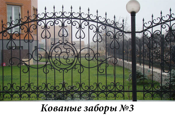 Эксклюзивные кованые заборы № 3